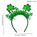 DAOLUAN Adults Kids Irish Shamrock Headbands Fashionable Non Slip Tinsel Hair Accessories for Spring Holiday Party (Green, 18.5cmx21.5cm)