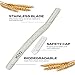 TADA Natural - 12PCS Straight Razors for Men and Women for Eyebrow Straight Edge, Beard, Disposable Razors (White)