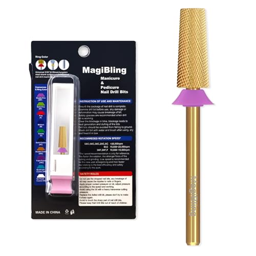 2XF Small Tapered Barrel Nail Drill Bit, Cross Cut 3/32'' Safety E-File Tungsten Carbide Bit for Thin Gel Acrylic Removal, Two-Way Rotation, Professional Tool for Nail Tech and Beginner, Double Fine