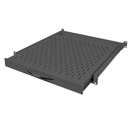 EFB-Elektronik 19"1HE Fachboden,ausz.,tiefenv.,T=750mm,Schrank.1000,RAL9005