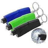 RAPUDA Window Breaker Seatbelt Cutter,3-in-1 Mini Glass Breaker, 3 Pack Car Escape Tool for Land and