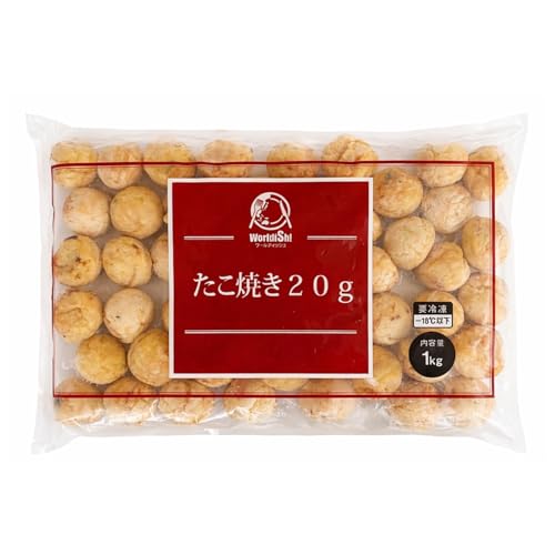 冷凍たこ焼き 大容量 50個入り 1kg 本格 外はカリッ 中はとろっ タコぷりっ レンジ調理可能 業務用の商品画像（Amazon）