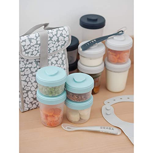 Miniatura 4 de Béaba - Lote De 8 Tarros De Conservación, Clip, Botes Encajables, 100 Herméticos, Congelación, Leche Materna, 4 X 150 Ml 4 X 250 Ml