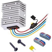 240W DC-DC Voltage Converter, 36V/48V to 12V 20A Step-Down Regulator with Fuse, IP68 Waterproof for Golf Cart, Solar Panel, LED Lights & Vehicle Accessories