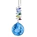 Crystal Ornament 4.5 inch Suncatcher Blue Sapphire Faceted Ball Prism Rainbow Maker Crystal Cascade Made with Swarovski crystals by CrystalPlace