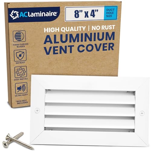ACLAMINAIRE 8x4 Inch Aluminum Air Return Vent Cover