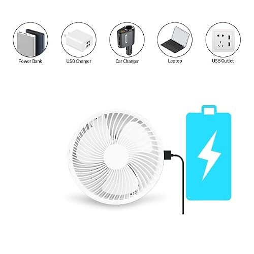 HONGNAL Portable Oscillating Standing Fan,Foldable Desk Fan, 7200mah Rechargeable Quiet USB Mini Folded Floor Fan, Pedestal Fans for Personal Bedroom Office Fishing Camping Travel