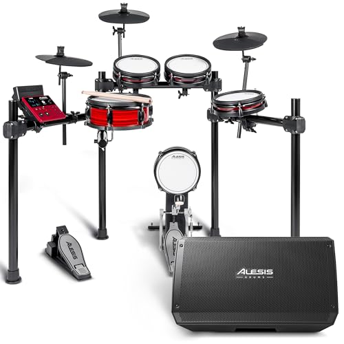 Image of Alesis Nitro Pro and Strike Amp 12 MK2 - Electric Drum Set with and 12-inch 2500W Drum Amp Speaker, with Bluetooth