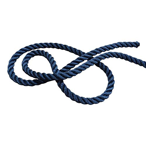 Marine Rope, Polyester 3-Strand Navy Rope Sold By The Metre, Boat Rope, Mooring Rope (25, 8mm)