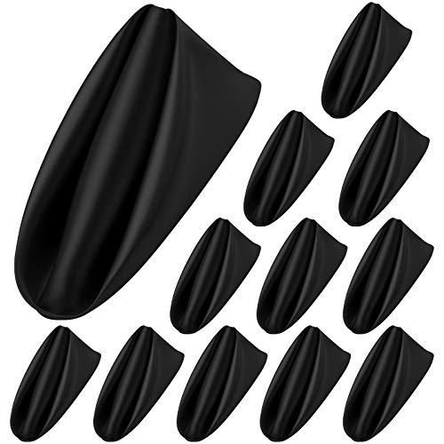Aneco 12 Pieces Satin Napkins Soft Dinner Napkins Square Table Napkins 17 X 17 Inches For Restaurant Weddings Party Dinner Decoration (Black) #TOP17