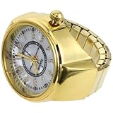 Abaodam Orologio Digitale al Quarzo da Dito Mini Oro Anello Orologio a Anello Piccolo Unisex per Feste e Regali Accessorio Moda Funzionale per Uomo e Donna