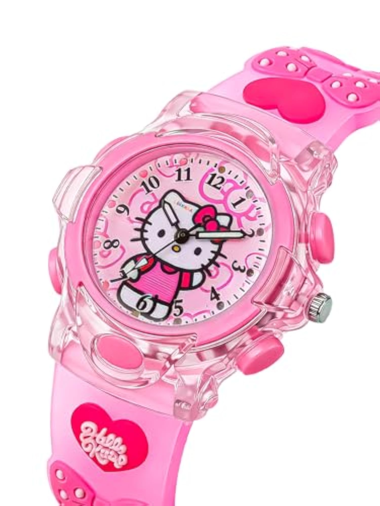 Kids Cute Cartoon Analog Watch with Disco Lights