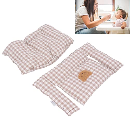 Image of Baby High Chair Pad, Soft PP Cotton Cushion for Toddler Wooden Dining Chair, Machine Washable Seat Cover for 3-5 Point Harness, Extra Comfort for Baby Mealtime