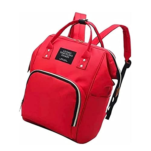 Mochila Bolsa Maternidade Gestante Multifuncao Unissex Luke Sports Vermelho