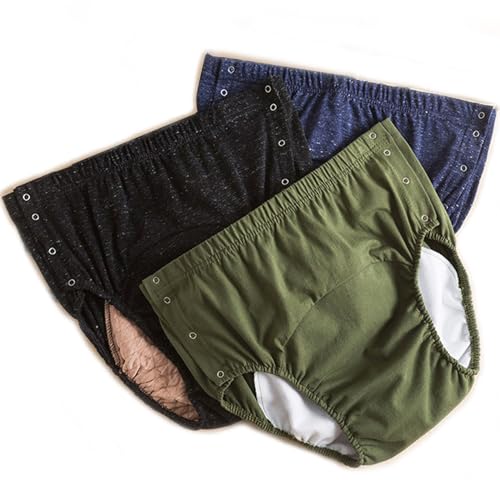 YFJBDKS Protector Pañal Adulto Reutilizable,Pañal de Tela para Cuidado de incontinencia adjuatable Lavable Nuevo para Adultos, Cobertor Pañal para Personas Mayores,3 Pieces,L