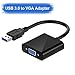 USB to VGA Adapter,USB 3.0/2.0 to VGA Adapter Mini Full HD External Video Card Multi Monitor Adapter Multi-display Video Converter USB to VGA Adapter Support Max Resolution 1080p for Win 7 8 10(Black)