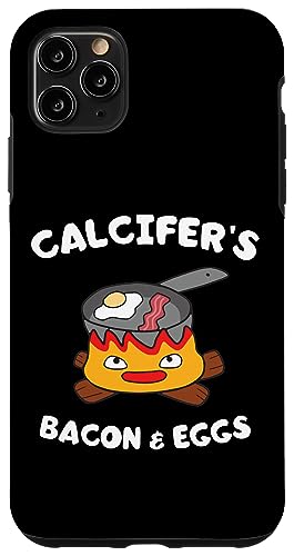 Carcasa para iPhone 11 Pro Max Cocinero de tocino y huevo de Calcifer - Amante de la comida divertida