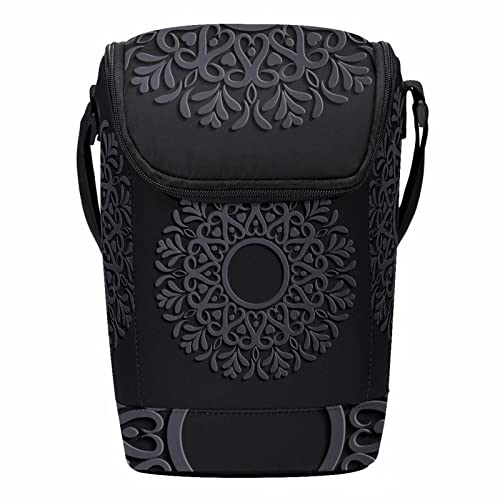 Lonchera ligera con flores de mandala bolsa de almuerzo reutilizable 2