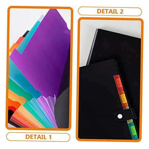 COHEALI A4 Pasta A4 clipes de fichário de acordeão suporte de documentos pasta de arquivo de armazen