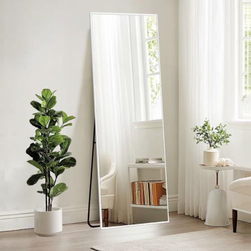 Sunniry Floor Mirror Full Length 56x18 inch, White Full Length Mirror