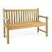Produktbild Divero 2-Sitzer Bank Holzbank Gartenbank Sitzbank 130 cm  zertifiziertes Teak-Holz hochwertig massiv behandelt  Reine Handarbeit  wetterfest