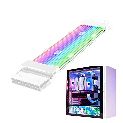 Extensión alimentación RGB direccionable 24 pines ATX cable luz interior ordenador