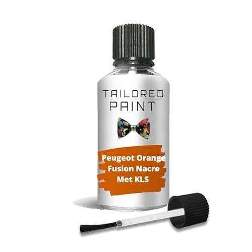 For Peugeot Orange Fusion Nacre Met KLS Touch Up Paint Pen With Brush (Touch Up)