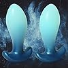 AMAZBEE Analplug aus Silikon mit gebogener Basis Buttplug Dildo Analdildo Knot Design Analdehner Set geeignet für Männer Frauen Training Prostata (L) #4