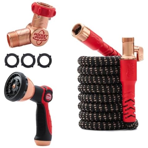 Pocket Hose Copper Head Expandable 25 ft Cover