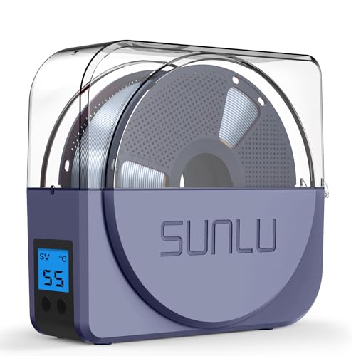 SUNLU Official Filamento Dryer S1 PLUS with Fan, Libre de Humedad Secadora Filamento 3d, Fácil de Usar y Portátil, SUNLU S1+ Filament Secador 3D PLA PETG ABS Nylon TPU, (Azul Gris)