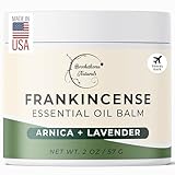 Brookethorne Naturals Frankincense Balm | Frankincense Essential Oil Balm for Skin Hydration | Soothing Muscle & Joint Support | Boswellia Extract, Arnica Montana, Castor Oil & Lavender 2oz