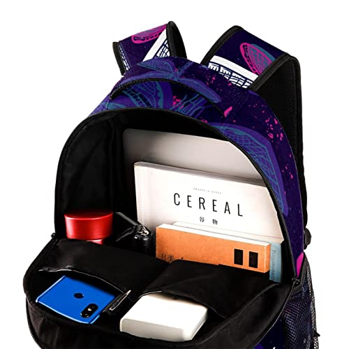 Mochila de libélula para la universidad y excursiones al aire libre con compartimento amplio 4