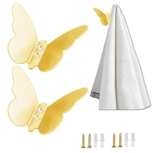 2 Piezas Ganchos de Pared de Mariposa Ganchos