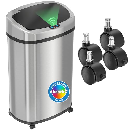 iTouchless SensorCan 50L Trash Can with Odor Filter
