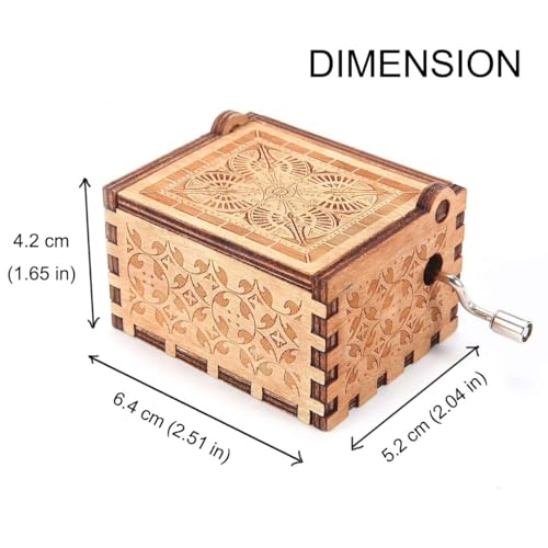 ukebobo Wooden Music Box - The Pooh Saying Music Box, Gift for Friend, Cousins, BFF, New Year\'s Gifts- 1 Set - Thumbnail 3