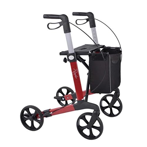 Rehasense Leichtgewicht Rollator Router weinrot Größe M