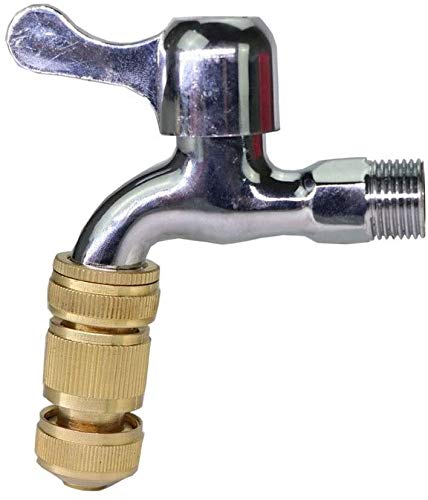 Raccordi filettati 1 set / 2 pezzi Adattatore per acqua da giardino in ottone G1/2 '' 3/4 '' Filettatura ucet Connettore ad innesto rapido, tubo da 1/2 pollice Pistola ad acqua Raccordi per lavatrice
