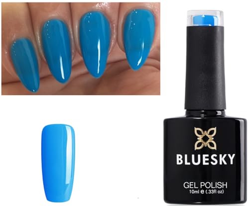 Bluesky Nail Gel Polish Teal Blue Aqua 80613 Digi Teal UV LED Soak Off 10ml (Requires Drying under UV/LED Lamp)