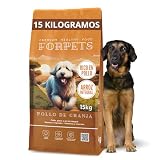 Pienso para Perros Adultos con Pollo y Pavo 15 kg | Digestión Sensible con Arroz Integral y Prebióticos | Sin Gluten, Alto en Proteína | Razas Medianas y Grandes | FORPETS