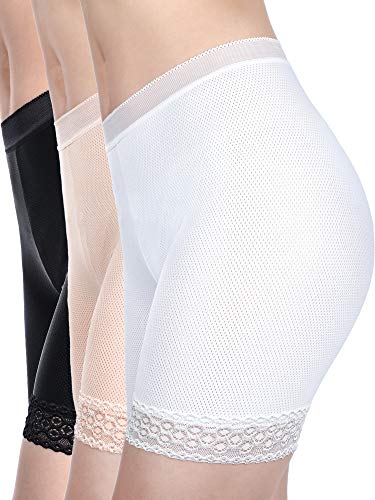 Lace Shorts Underwear Yoga Shorts Stretch Safety Leggings Undershorts for Women Girls (Small-Medium)
