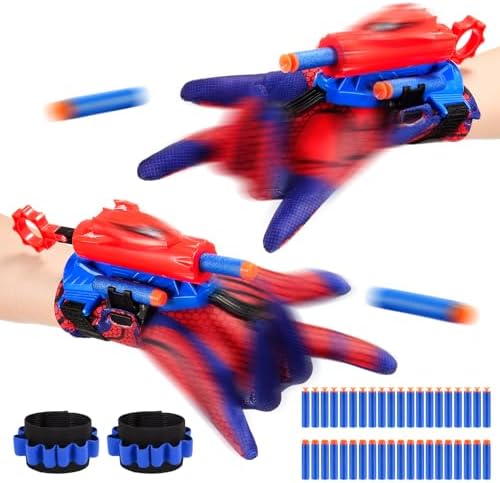 Braxel Toy from 3-10 Years Boy Set of 2 Net Launcher Gloves Children Gift Outdoor Toy Children's Toy from 4 5 6 7 8 Years