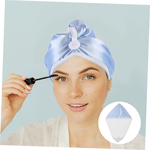 Balacoo Touca De Cabelo Seco De Veludo Cristal Toalha De Cabeça De Chuveiro Toalhas De Cabelo De Mic