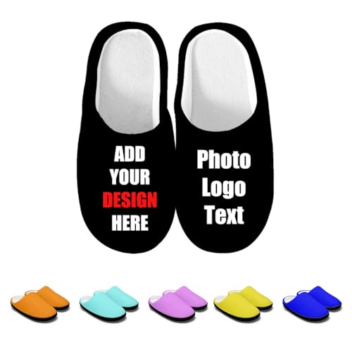 LMPTOEI Personalized Fluffy Home Slippers, Lightweight Soft Indoor/Outdoor, Non-Slip, Warm,