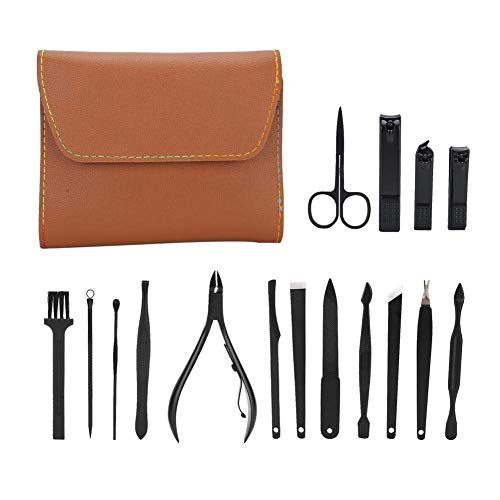 LBYJ 16pcs Maniküre Set Nagelknipser Pflegeset für Dicke Nägel Nagelhautentferner Edelstahl Nagelfeile Ohrpick…