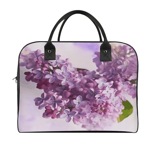Maletín Ligero para Laptop con Flores Lilas Unisex miniatura 3