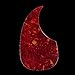 Universal Self Stick thin acoustic guitar pickguard, style-6 Red tortoise Left-handed