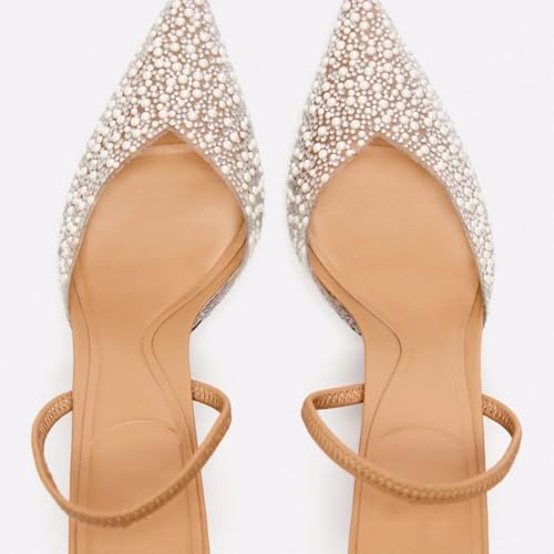 Kitten heels strass et escarpins transparents pour mariage chic en taille 36