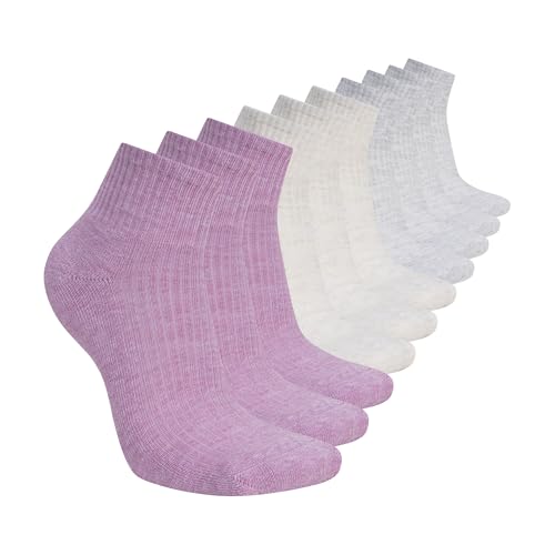 Image of Skechers Women's 10-pack Half Terry Classic Quarter Crew Socks, Comfort-fit & Cushioned Footbed