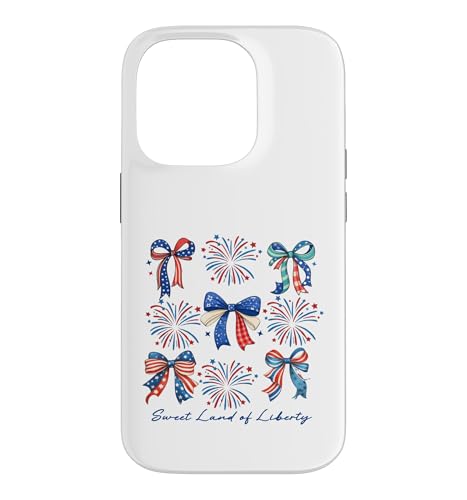 Sweet Land of Liberty Patriotic Bows �ԉ� �X�}�z�P�[�X iPhone 14 Pro �p