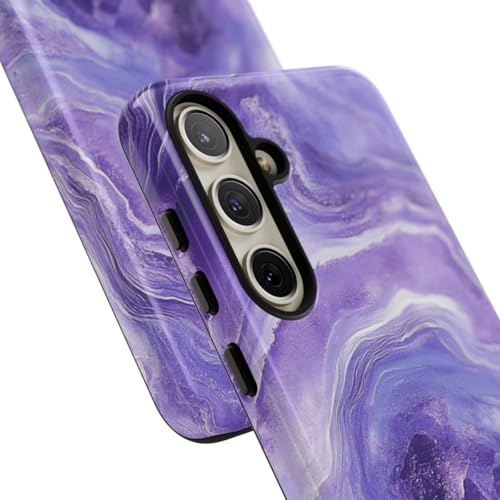Coque Galaxy S24 Plus effet marbre violet finition luxe - 2